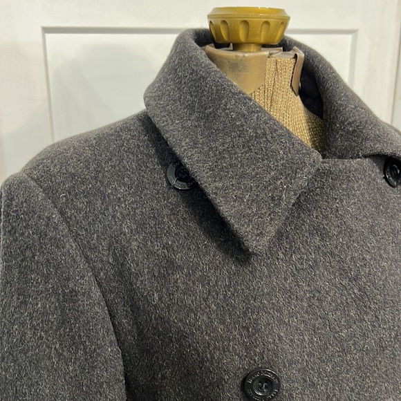 ISAAC MIZRAHI VINTAGE MERINO WOOL UNION MADE PEA COAT 6 - Picture 8 of 17